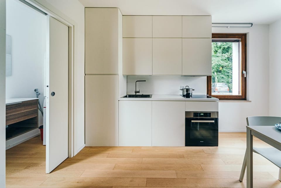 Kitchen or kitchenette, dishwasher, oven, stove, kitchen