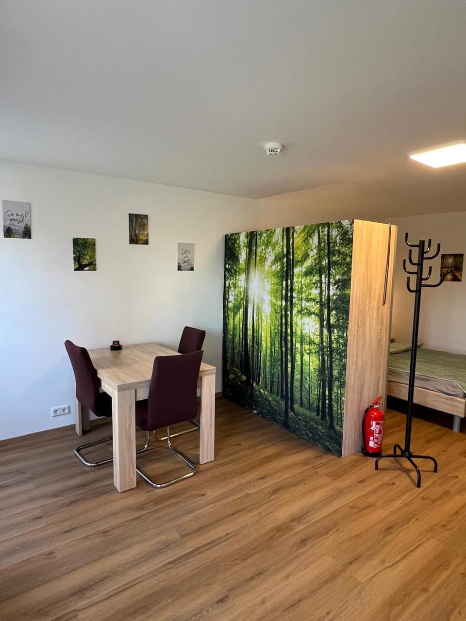 Bed, Living room, Seating area, Bedroom