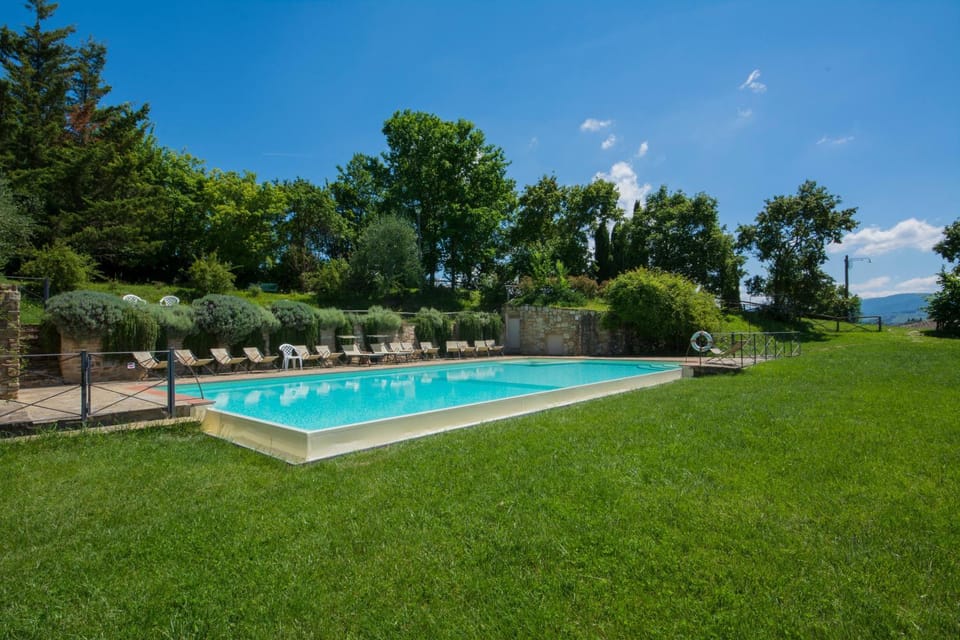 Property building, Living room, Swimming pool