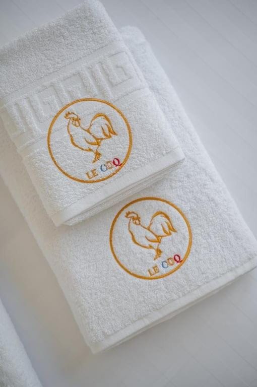 Property logo or sign, towels