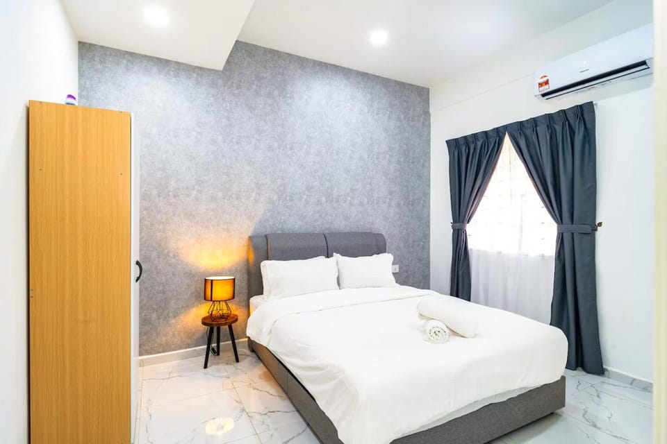 Bed, Bedroom, wardrobe, air conditioner