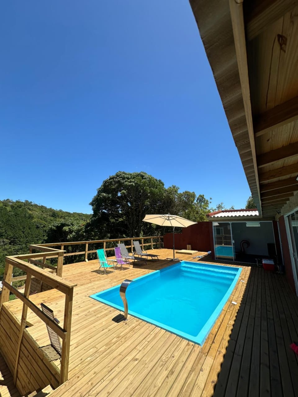 Day, Natural landscape, View (from property/room), Balcony/Terrace, Pool view, Swimming pool, sunbed