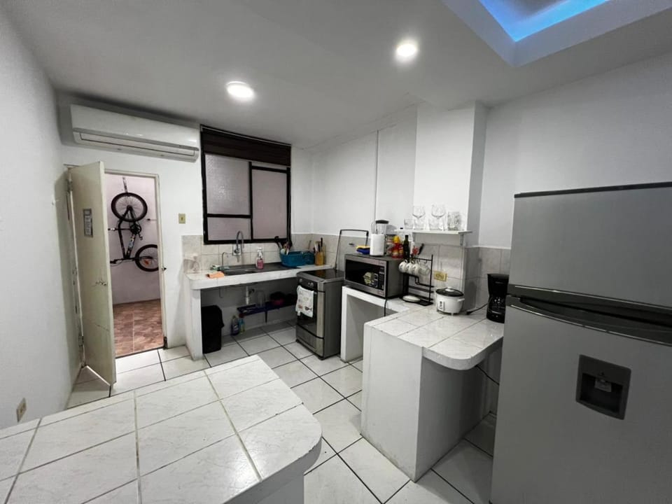Kitchen or kitchenette, oven