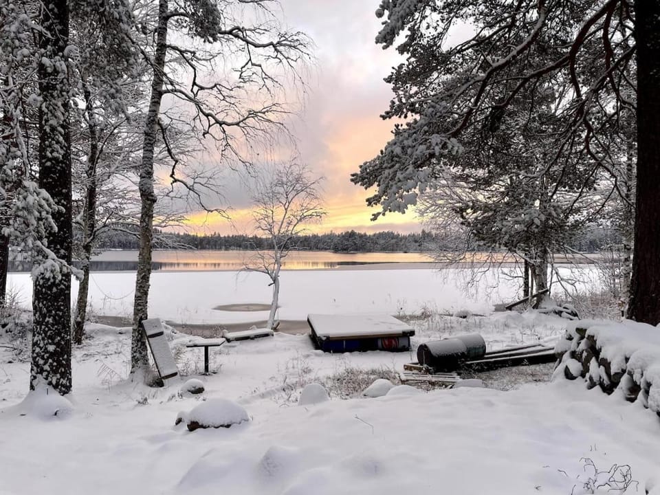 Natural landscape, Winter, Lake view