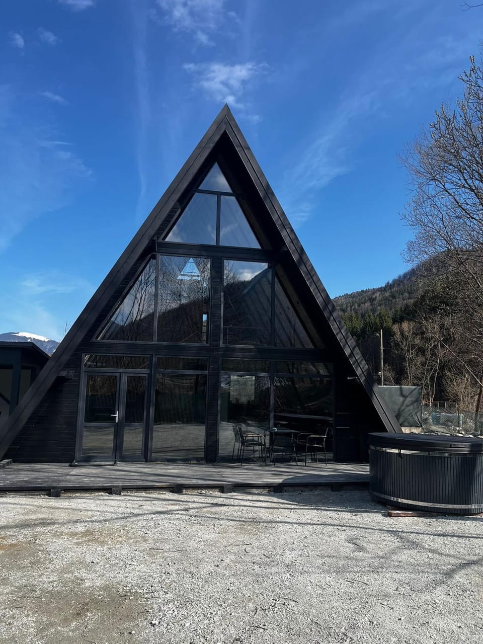 Property building, Spring, Day, Natural landscape, Mountain view
