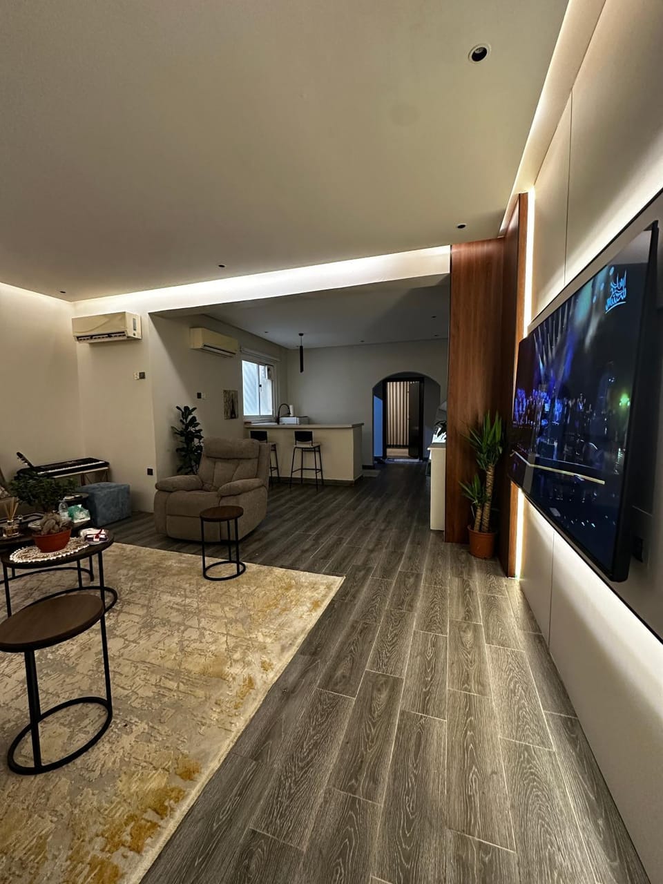 Modern 1BR Cozy Living Room Kitchen Prime spot Apartment in Riyadh