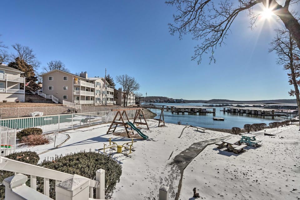 Balcony w/ Lake Views: Waterfront Ozarks Condo! House in Osage Beach