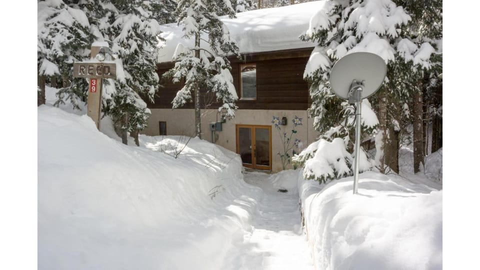 Property building, Facade/entrance, Day, Property logo or sign, Natural landscape, Winter