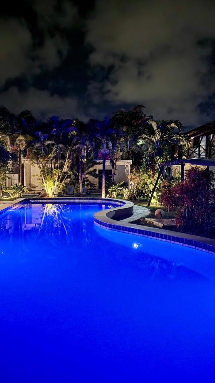 Night, Pool view, Swimming pool, Swimming pool