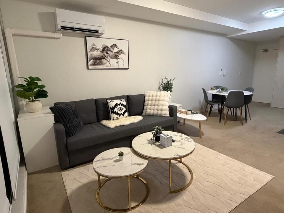 Living room, Seating area, Dining area, air conditioner