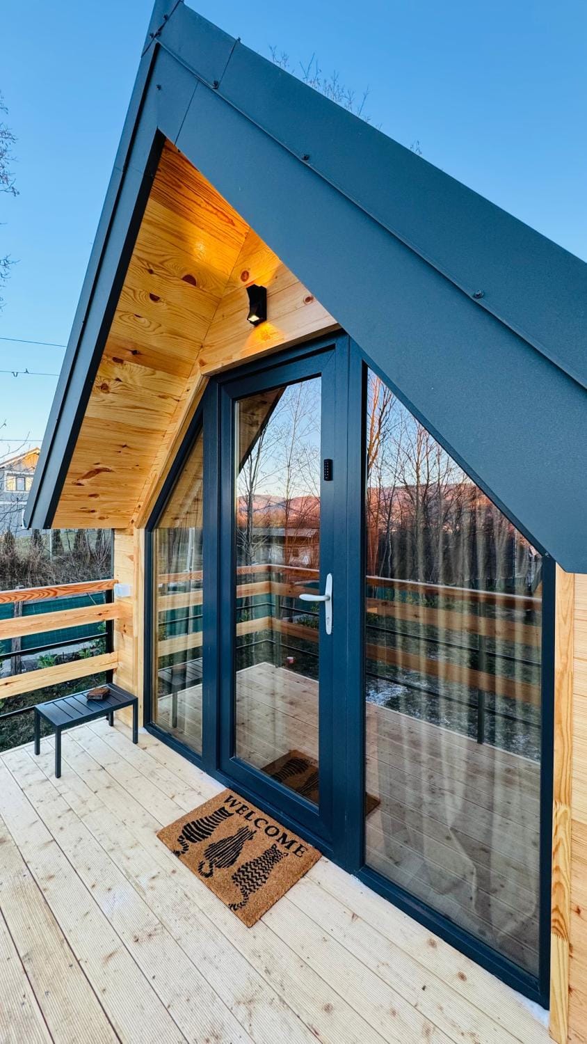 Tiny A-Frame Cabin with Private Hot Tub & Views - Perfect for 2 Cabin in Romania