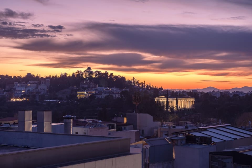 Day, Natural landscape, City view, Sunset