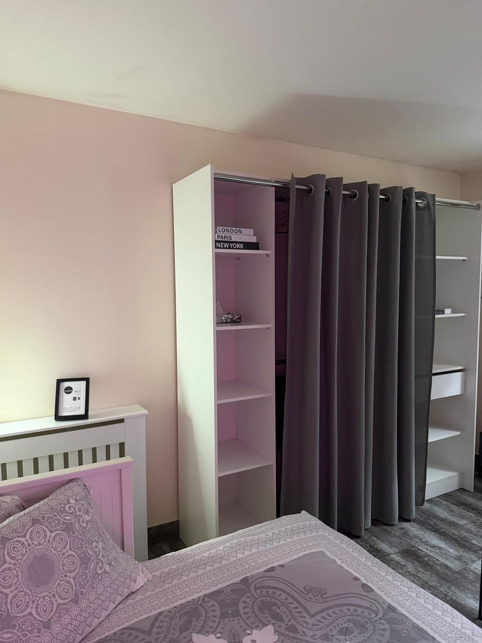 Photo of the whole room, wardrobe