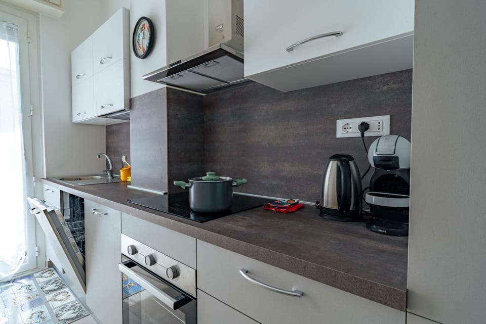 Kitchen or kitchenette, dishwasher