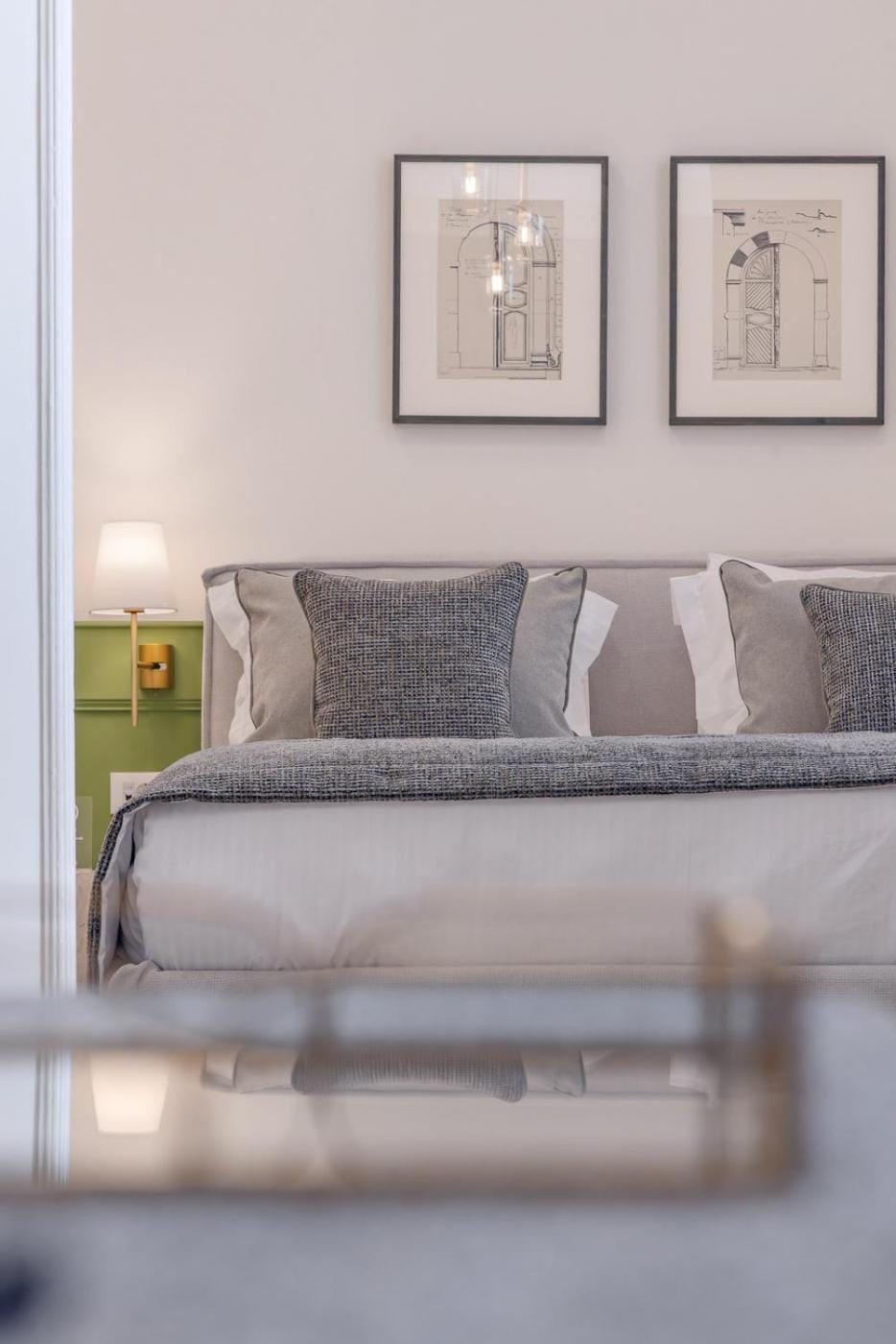 Bed, Decorative detail, Bedroom