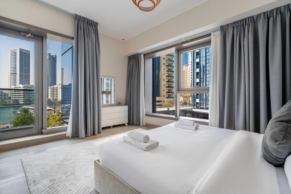 New! Serene 2BR with Balcony & Pool in Sparkle Tower Apartment in Dubai