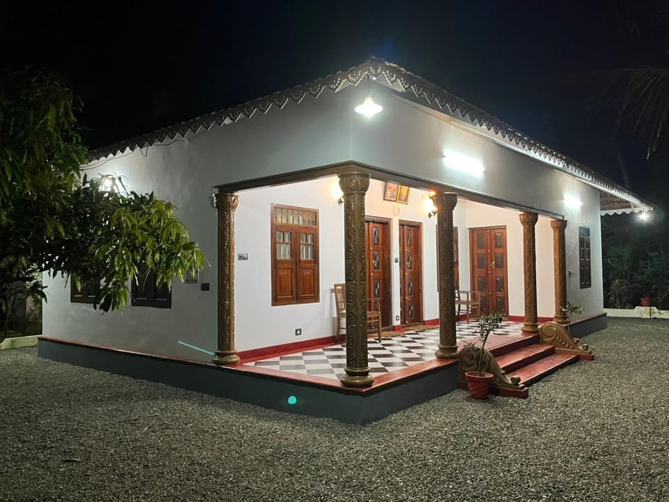 Property building, Night, Garden view