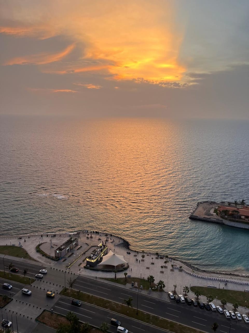 Natural landscape, Bird's eye view, Beach, Sea view, Sunset