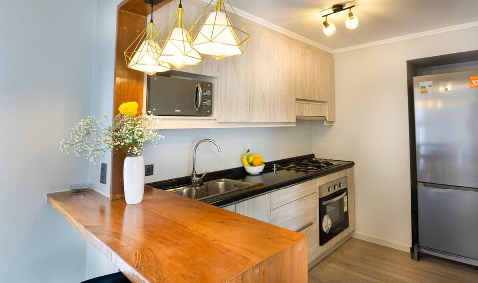 Kitchen or kitchenette, oven, stove