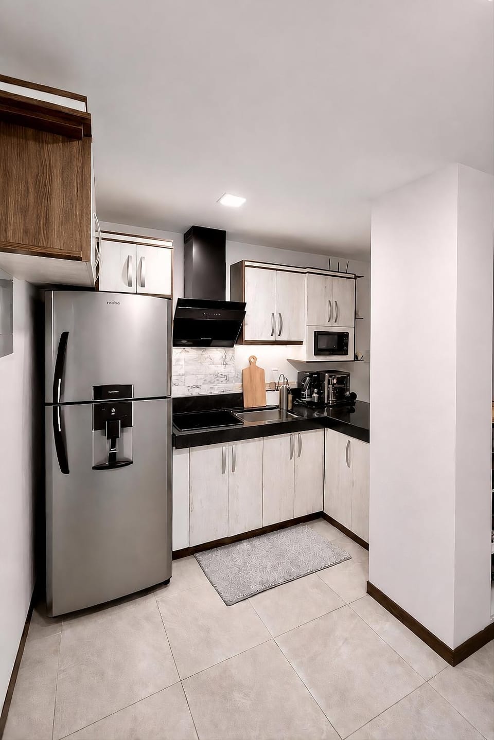 Kitchen or kitchenette, microwave, oven, stove, toaster, kitchen