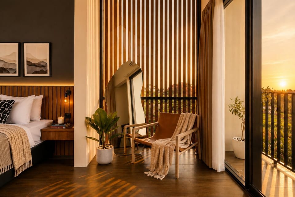 Bed, View (from property/room), Balcony/Terrace, Seating area, Bedroom