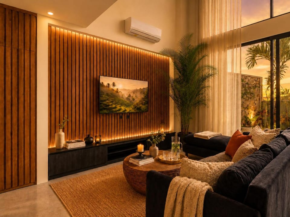TV and multimedia, Living room, Seating area, air conditioner