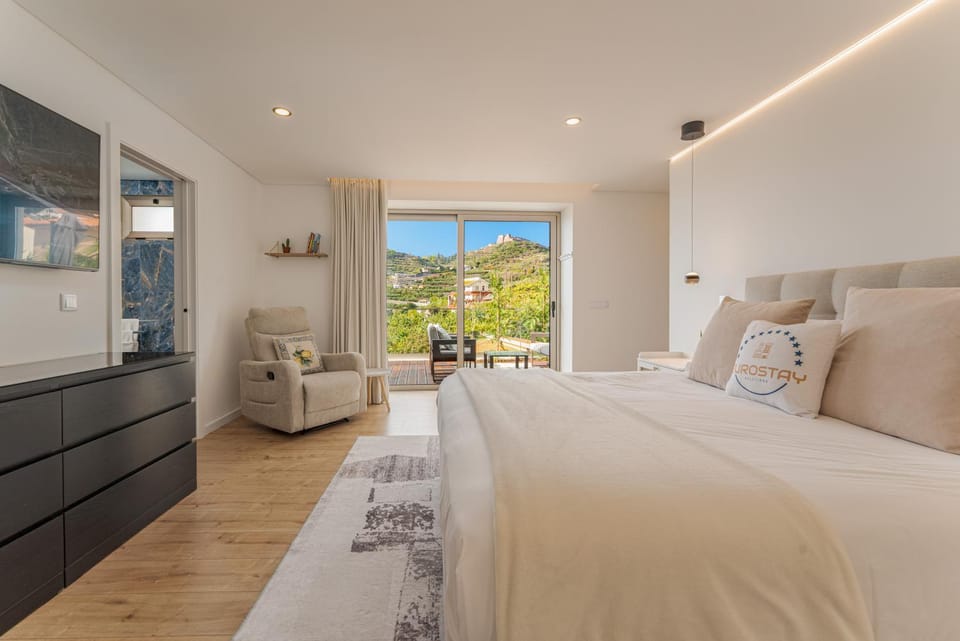 Bed, Natural landscape, Bedroom