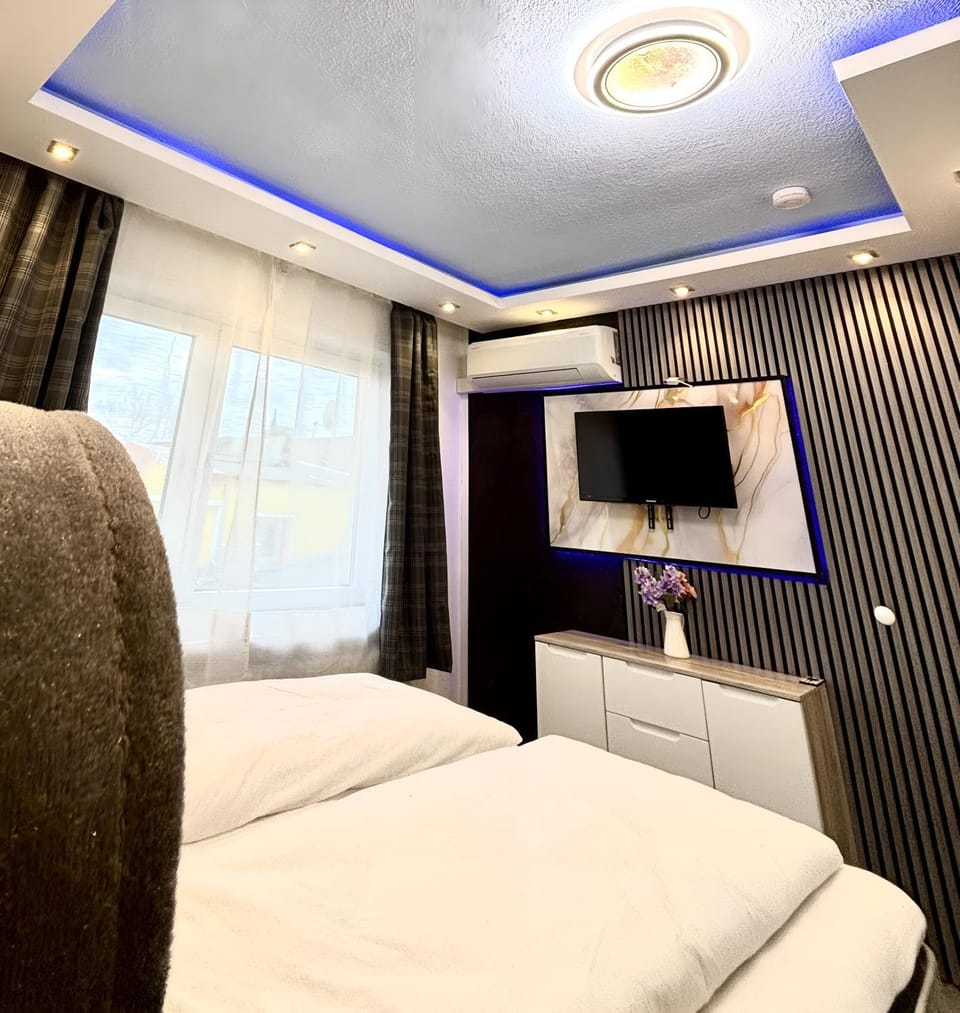 Bed, TV and multimedia, air conditioner