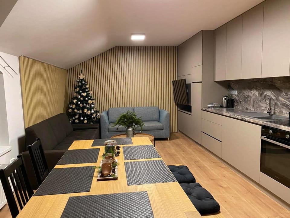 Kitchen or kitchenette, Living room, Dining area