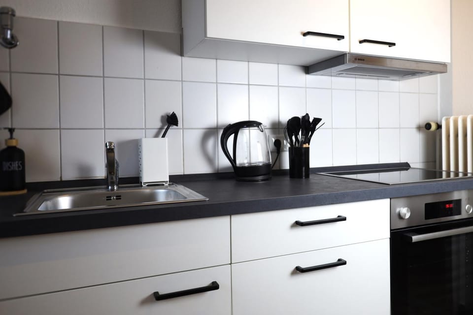 Kitchen or kitchenette, stove, kitchen