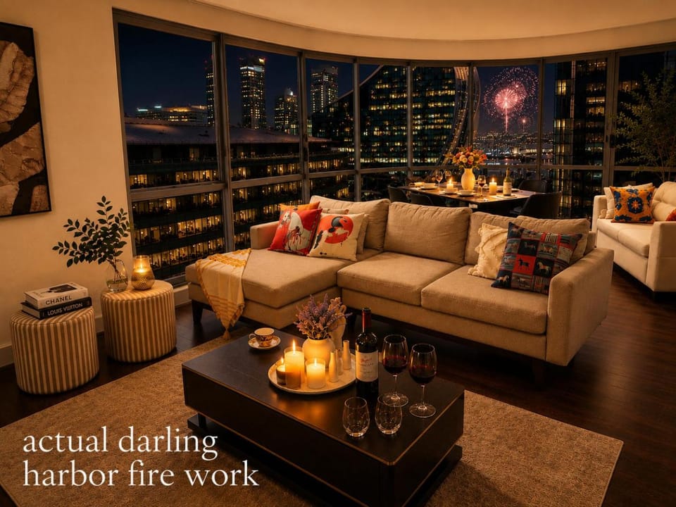 Night, Living room, Seating area