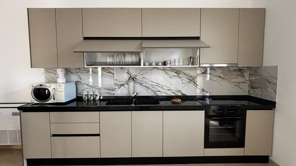 Kitchen or kitchenette, dishwasher, microwave, oven, toaster