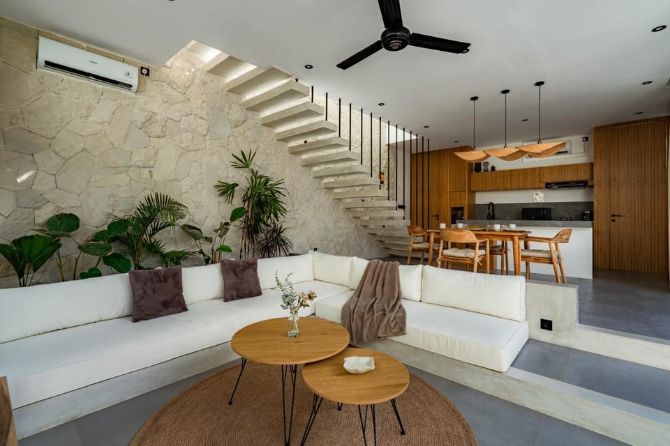 Kitchen or kitchenette, Living room, Seating area, air conditioner