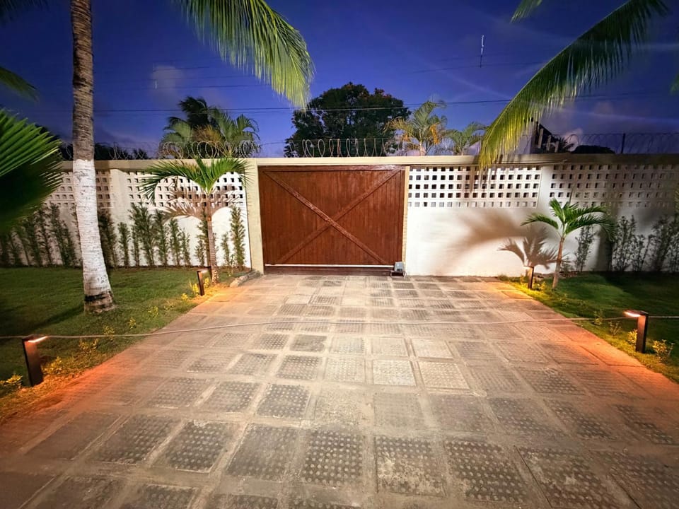 Night, Garden, Parking