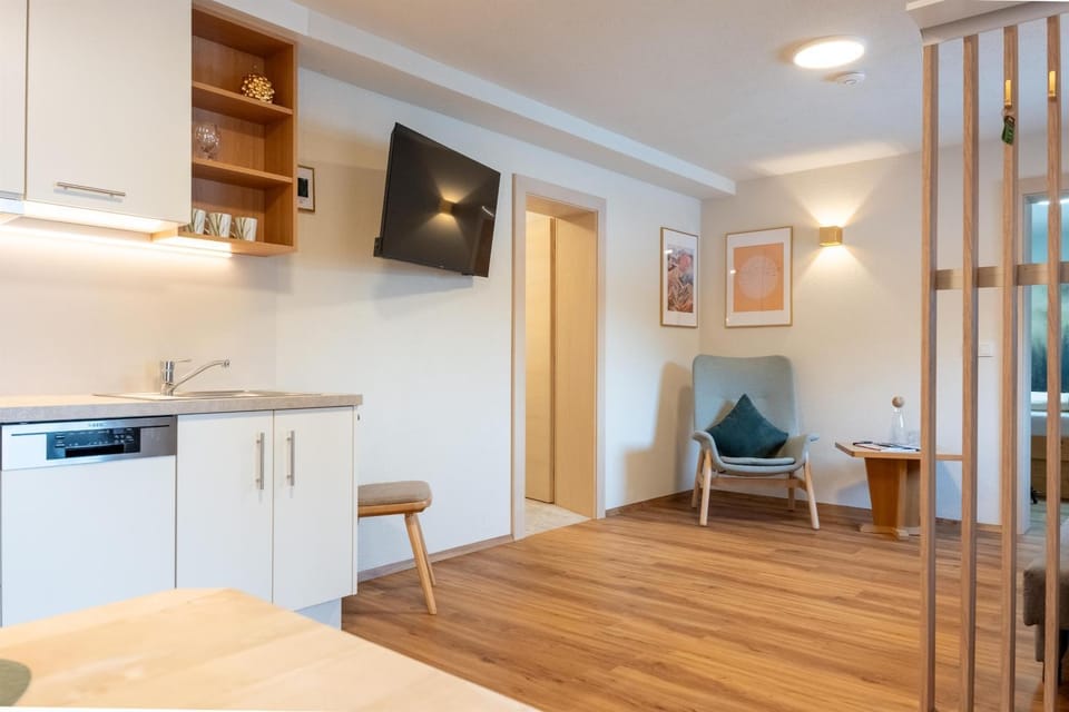 TV and multimedia, Kitchen or kitchenette, Living room, Seating area