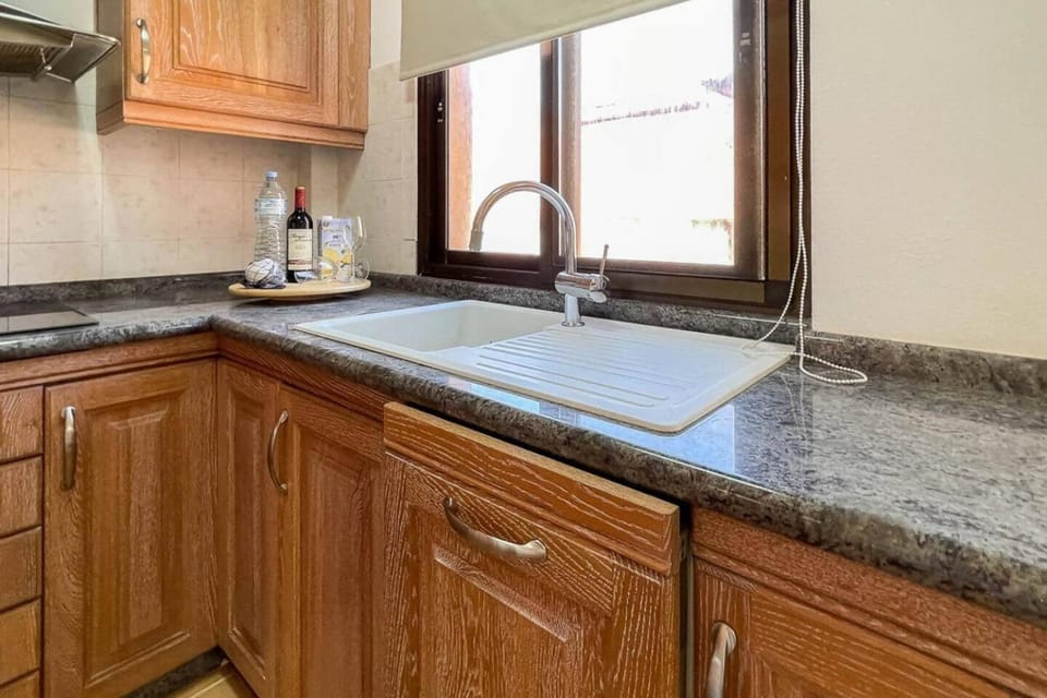 Kitchen or kitchenette, dishwasher, stove