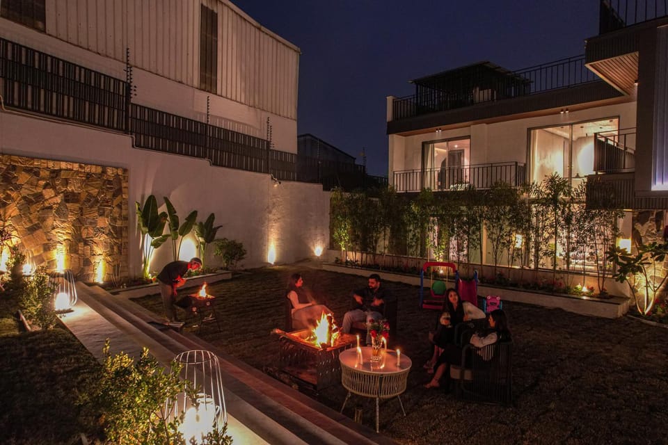 Night, BBQ facilities, Garden, Garden view, Area and facilities