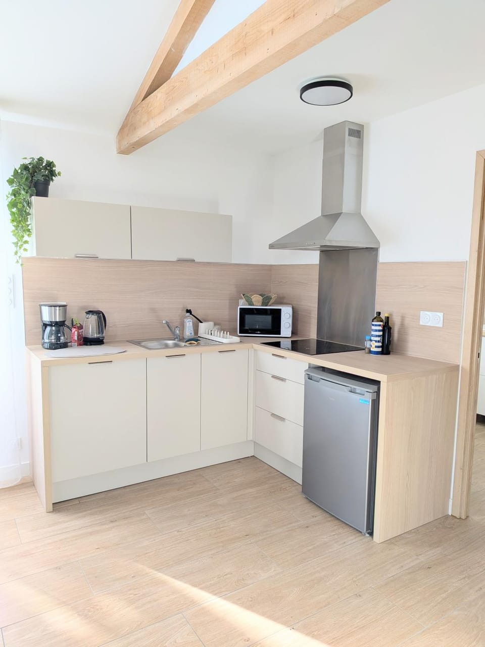Coffee/tea facilities, Kitchen or kitchenette, microwave, stove, toaster
