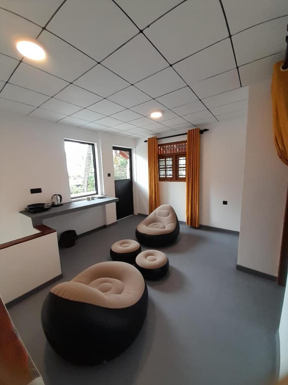 Living room, kitchen