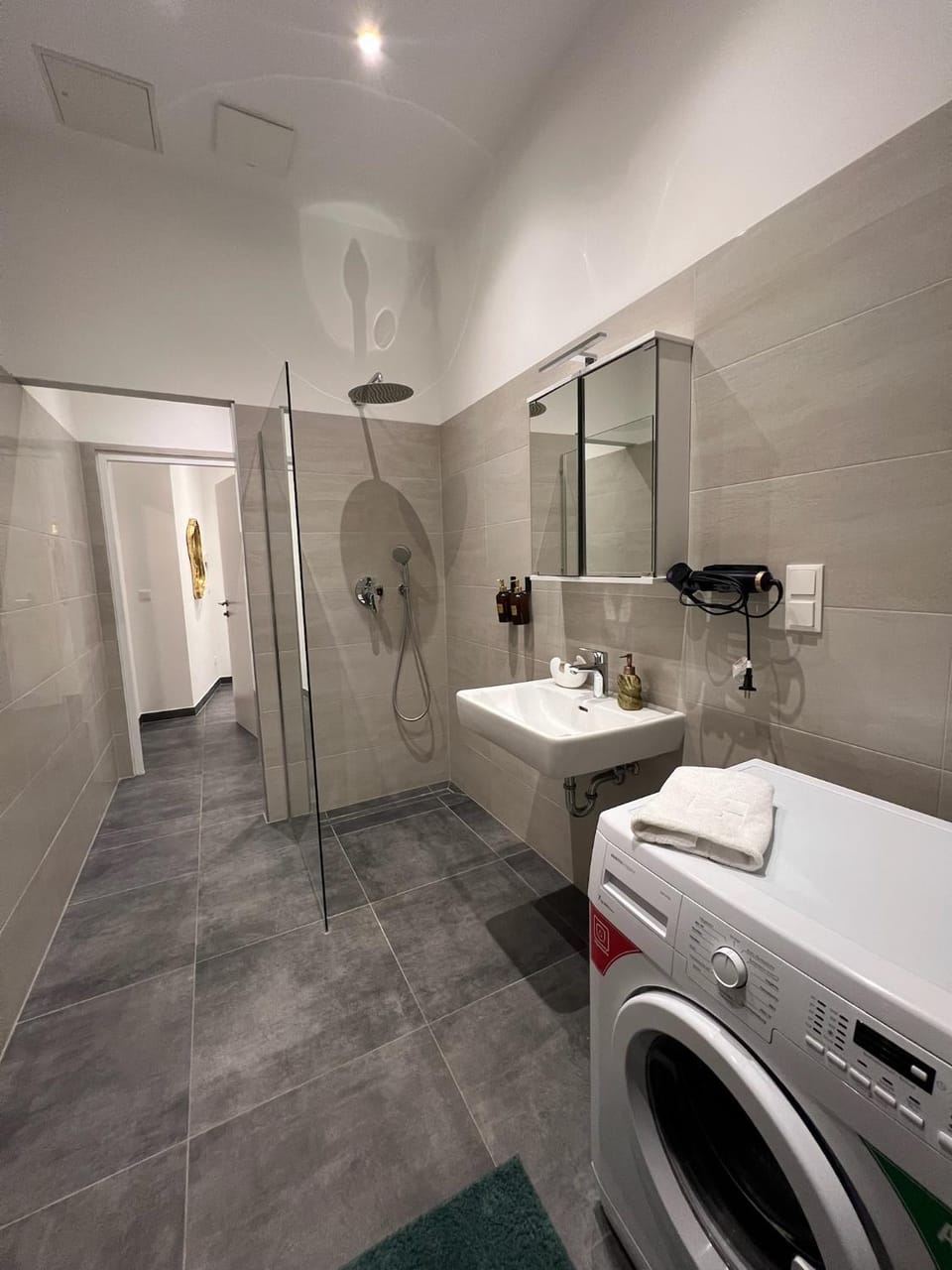 Shower, Bathroom, washing machine