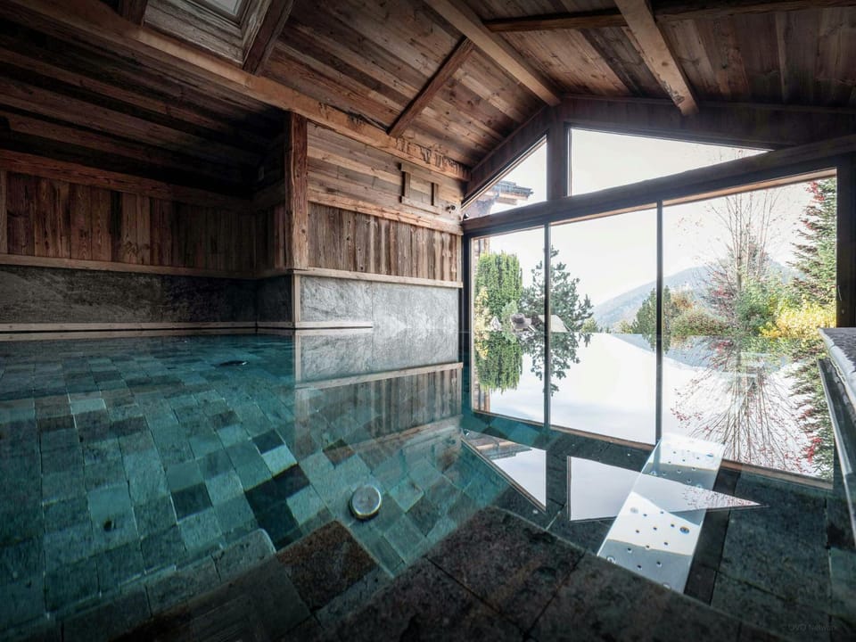 Natural landscape, Mountain view, Swimming pool