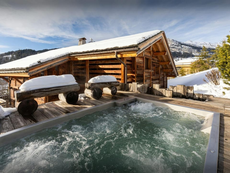Day, Natural landscape, Winter, Hot Tub, Mountain view