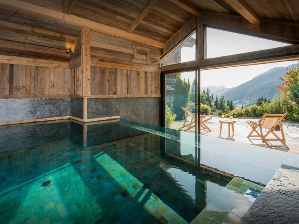 Day, Natural landscape, Mountain view, Swimming pool