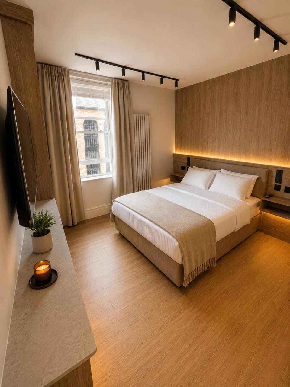 Bed, TV and multimedia, Photo of the whole room, Evening entertainment, Bedroom