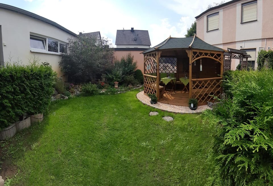 Property building, Patio, Garden, Garden view