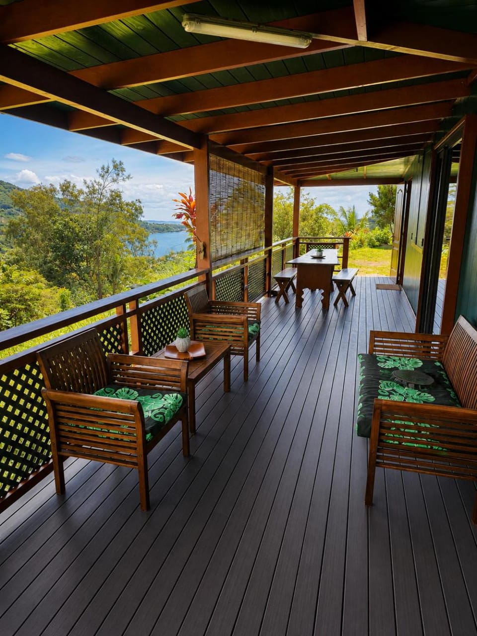 Day, Natural landscape, View (from property/room), Balcony/Terrace, Living room, Seating area, Dining area