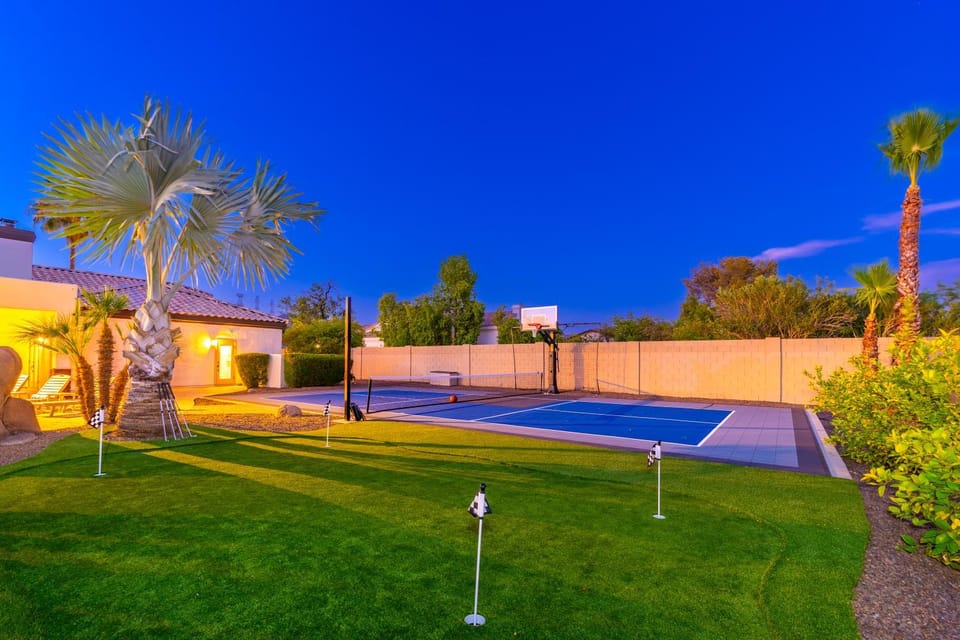 MillionMiniResortWaterSlidePickleBallGolfSpa House in Scottsdale