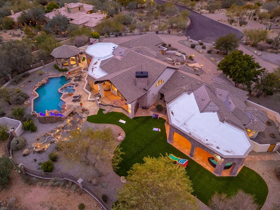 Scottsdale Diamond Mtn OasisWaterslidePickleball House in Scottsdale