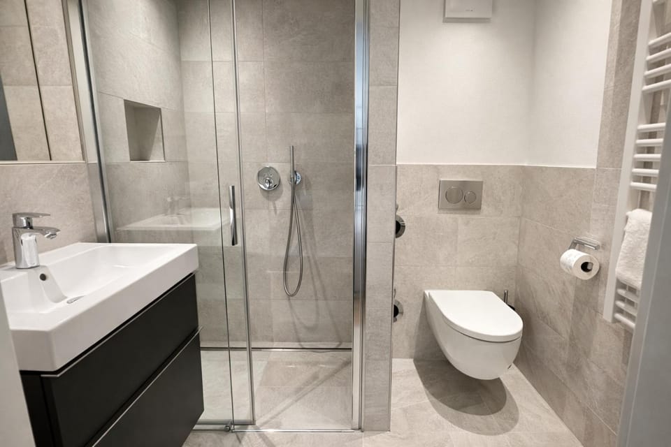 Shower, Toilet, Bathroom, towels