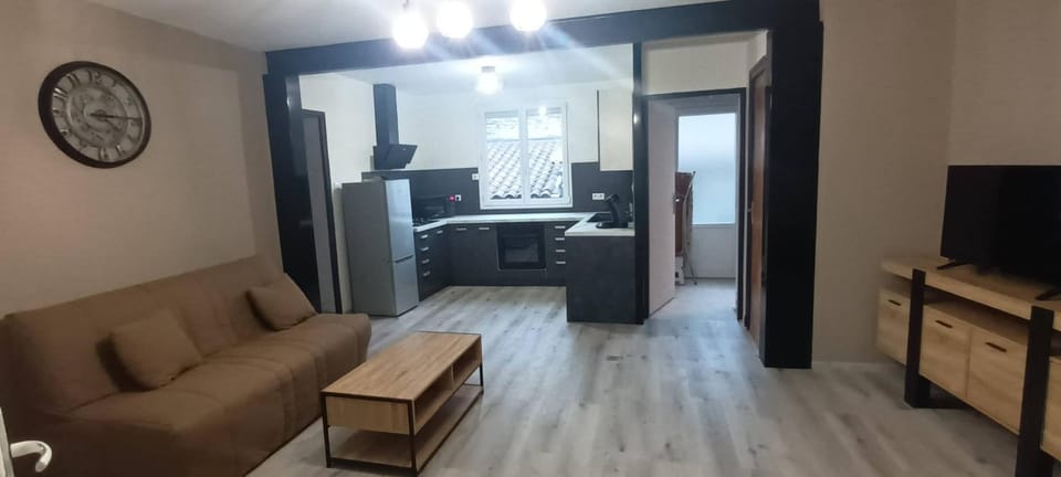 Living room, kitchen